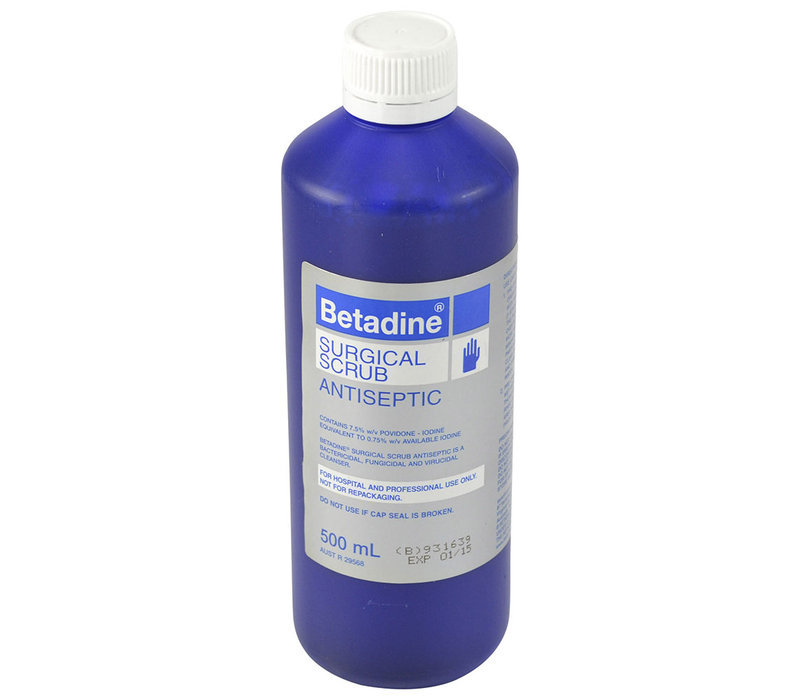 Betadine Surgical Scrub % PI 500ml Bottle | ShadeGuide